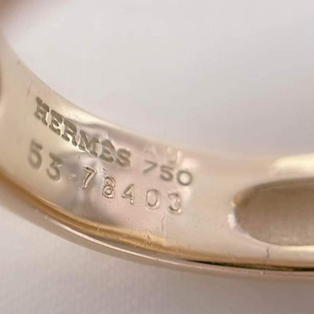18k YG HERMES RING - Picture 4 of 4